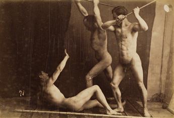 GAUDENZIO MARCONI (1841-1885) Group of three male physique nude studies.